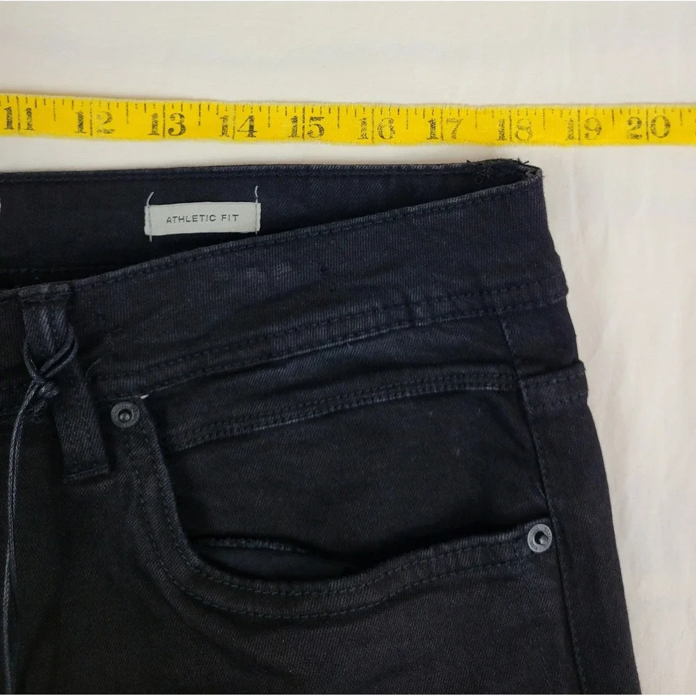 Kenneth Cole Reaction Mens Athletic Fit Stretch Jeans Nightfall Black 36x30 NEW